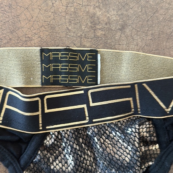 Men’s Andrew Christian, metallic snake skin and mesh Jock - Picture 2 of 3